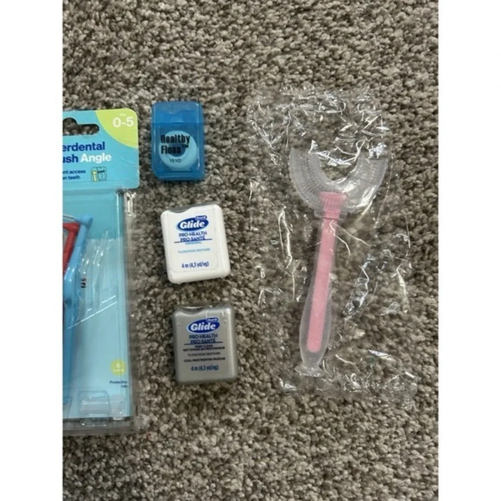 6-PC Oral Dental Hygiene Tools‎ Tongue Scrubber Interdental Angle Brush Floss